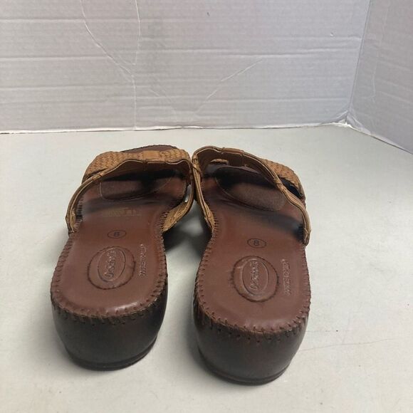DR. SCHOLLS Betty Women’s Brown Leather Sandals Size 8 - Picture 7 of 8